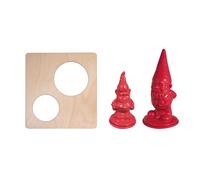 Rayher Latex Casting Mould, Full-Form Moulds, „Garden Gnomes“ Set, 2 Moulds Large + Small Garden gnome, 1 Mould Holder, for Casting with Creative-Cement, Raysin, Creative-soap, Wax pellets, 47014000