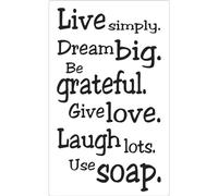 RAYHER "Live Simply..." Soap Stamp, 11.5 x 8 cm