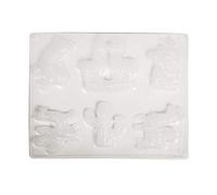 Rayher Llama Casting Mould for Plaster of Paris, Soap, Sugarcraft, and Chocolate, Casting Tray with Six Small Llama Shapes for Concrete Crafts, 5-8.5x6.7cm, LDPE, 36088000