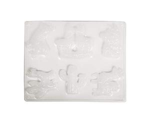 Rayher Llama Casting Mould for Plaster of Paris, Soap, Sugarcraft, and Chocolate, Casting Tray with Six Small Llama Shapes for Concrete Crafts, 5-8.5x6.7cm, LDPE, 36088000