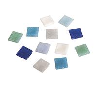 RAYHER Mosaic Tiles Bucket for Arts and Crafts, Glass, Blue Shades, 1x1 cm, 1 kg, 1300-Piece