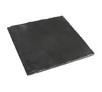 Rayher Natural Slate Board for Crafts and Table Decoration, Square Slate Serving Plate, 20x20cm, 46404000