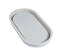 Rayher Oval Tray Silicone Casting Mould, Vanity Tray for Resin, Concrete or Plaster of Paris, 17.8x9.5x1.6cm, Grey