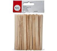 Rayher Pack of 72 Lollipop Craft Sticks, Natural Wood Popsicle Sticks, Mixing sticks for Acrylic Paints and Soap Making, brown, 110x11mm, 6121731