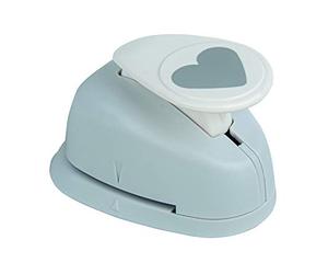Rayher Paper Craft Punch with Heart Design, Lever Punch for Card Making and Scrapbooking, 2.54cm, 1", 89832000
