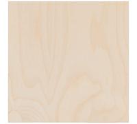 Rayher Plywood Sheet for Crafts, Wood Sheet for Fret Saw Projects, Large Plywood Board in the size 20x20cm, brown, 6299700