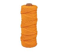 Rayher Poly-Cotton Macrame Cord with a Diameter of 3mm, Soft Crochet Thread, Yarn for Crafts, Floristry and Decorations, 70m, Honey Yellow, 44007166
