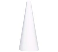 Rayher Polystyrene Cone for Crafts, Large Polystyrene Craft Cone for Decorating and DIY Craft, Height 50cm, white, 3003800
