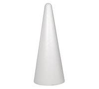 Rayher Polystyrene Cone for Crafts, Large Polystyrene Craft Cone for Decorating and DIY Craft, Height 50cm, white, 3003800