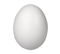 Rayher Polystyrene Egg, 2 Pieces, 26 cm, 2 Half Shells, Styrofoam, White, 23.5 x 40.5 x 58.5 cm