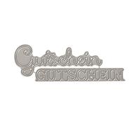 Rayher Punching Stencil Set: Gutschein Tab-Bag 2 Pieces, 2.5-7 cm, Grey, 8 x 8 x 0.1 cm