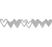 Rayher Punching Template: Garland of Hearts, colourless, 10,6x1,9cm