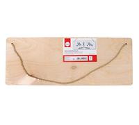Rayher Rectangular Wooden Board with Hanging Cord, DIY Wood Sign for Rustic Wedding and Party Decorations, natural birch wood, 40x15x0.6cm, 62849505