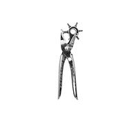 Rayher Revolving Punch Plier with Six Different Punch Heads, Rotary Hole Punch for Leather, Crafting, Card Making, and Scrapbooking, Length 22cm, metal, silver, 2109300