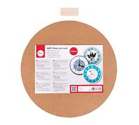 Rayher Round DIY Clock Face to Decorate, MDF Board for DIY Clock with a Diameter of 30cm, brown, 62423000