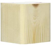 Rayher Sculpture Base, Square Wood Display Stand, Unfinished Wood Pedestal with Hole , spruce wood, 8x8x8cm, 62838000