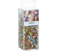 RAYHER Sequins, Glass Bead, 90g Mix and Wire 50m x 0.3mm, Multicoloured, 1.27 x 0.44 x 0.4 cm