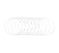 Rayher Set of 10 Coated Metal Rings for Wedding Crafts, Ten Hoops with a Diameter of 15cm for Dream Catcher and Macrame, white, 25217102
