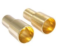 Rayher Set of 2 Bottle Candle Holders for Taper Candles, Metal Candle Stick Holders for Glass Bottles or Single Stem Vases, gold-coloured, 1.8x5cm, 46694616