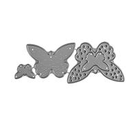 Rayher Set of 3 Metal Cutting Dies with Butterfly Design, Paper Craft Die for Card Making and Scrapbooking, Butterfly Craft Dies, 1.2-3.4cmx1.3-5cm, silver, 100% steel, 50148000