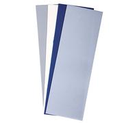 Rayher Set of 4 Wax Sheets for Candle Making and Crafting, Wax Embellishments for Candles, Blue Shades, 20x6.5cm, 31448000