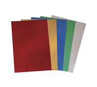 Rayher Set of 5 Metallic Foil Sheets for Crafts, Decorative Aluminium Sheets for Foil Embossing, 18.5x29cm, assorted colours, 8145800