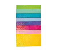 Rayher Set of 8 Glitter Wax Sheets for Candle Making and Crafting, Wax Embellishments with Glitter Finish, assorted colours, 10x5cm, 31639999