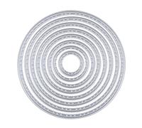 Rayher Set of 8 Metal Cutting Dies with Circle Shape Design, Nesting Craft Die Set for Card Making and Scrapbooking, 1.6-7.1cm, steel, silver, 50283000