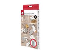 Rayher Silicone Casting Mould with Pumpkin, Leaf and Mushroom Designs, Casting Tray with 7 Different Shapes for Concrete, Plaster of Paris, and Resin, 14.5x26x1cm, grey, 36123000