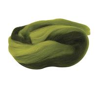 Rayher Soft Merino Roving in Green Shades for Felting, Wool Art and Jewellery Making, Coloured Roving for Needle Felting, 100% Merino Wool, 50g, 5366400