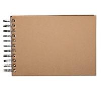 Rayher Spiral Bound Scrapbook with Plain Paper Pages, Hardcover Memory Book, Kraft Paper Album in the size 21.5x15.5cm, 15 Pages, 73200521