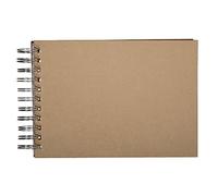 Rayher Spiral Bound Scrapbook with Plain Paper Pages, Hardcover Memory Book, Kraft Paper Album in the size 21.5x15.5cm, 15 Pages, 73200521