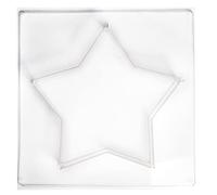 Rayher Star Shape Casting Mould for Concrete Crafts, Reusable Mould for Casting, clear plastic, 21.5x21.5cm, 36038000