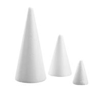 RAYHER - Styropor-Kegel, White Polystyrene (PS) Christmas Ornament, Height 4 cm