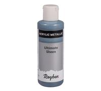 Rayher Ultimate Sheen acrylic paint, blue grey, metallic, bottle 80ml, 35068566