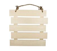 Rayher Unfinished Wood Slat Board, Wall Hanging for DIY Memo Board, Bulletin Board or Photo Display, Natural Wood Wall Mount Panel, brown, 30.5x31.6x1.5cm, 62865505