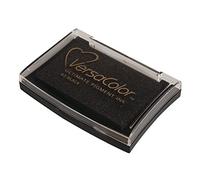 Rayher Versa Color Stamp Pad for Papercrafts, Card Making and Scrapbooking, Pigment Ink Pad for Stamping, black, 4.7x7.5cm, 29017576