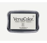 Rayher Versa Color Stamp Pad for Papercrafts, Card Making and Scrapbooking, Pigment Ink Pad for Stamping, White, 4.7 x 7.5 cm, 29017102