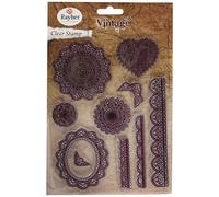 RAYHER Vintage Lace Silicon Stamps, 1-9 cm
