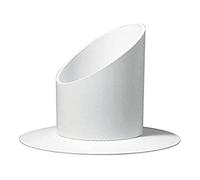Rayher White Candle Holder for Baptism Candle and 1st Holy Communion Candle with a Diameter of 3cm, Candlestick Stand, metal, 2514002