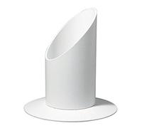 Rayher White Candle Holder for Baptism Candle and 1st Holy Communion Candle with a Diameter of 3cm, Candlestick Stand, metal, 2514002