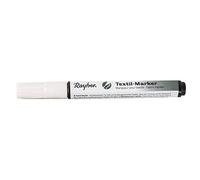 Rayher White Fabric Marker for Clothes, Bags and Fashion Accessories, Textile Pen for Paint Your Own Projects, Permanent Fabric Paint, white, 35000102