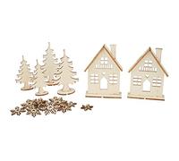 Rayher Winter Houses Wooden Construction Kit, Plywood