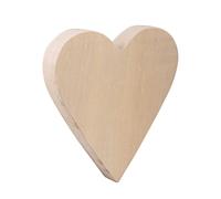 Rayher Wood Heart Shape for Crafting, Free Standing Heart for DIY Wedding Crafts and Table Decoration, natural wood, brown, 20x18.5x2.7cm, 64504505