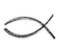 Rayher Wood Mounted Rubber Stamp with Ichthys Design, Craft Stamp for DIY Invitations for Baptism, First Communion or Confirmation, Butterer, 3x6cm, 28799000