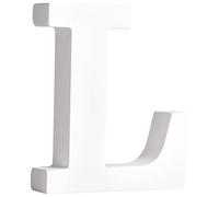 Rayher Wooden Letter L for DIY Crafts, White MDF Letter for Home Decorations, 3D Letter, 11cm, 62663000