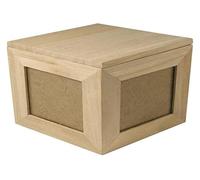 RAYHER Wooden Picture Frame Cube and Keepsake Box, 12 cm x 12 cm x 12 cm, Wood