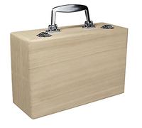 RAYHER Wooden Suitcase with Handle, 25 x 16 x 9 cm