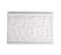 Rayher World Map Casting Mould, Casting Mould for Concrete Crafts, Mould with Map of the World Design for Casting with Plaster of Paris, clear plastic, reusable, 20x30x1cm, 36098000