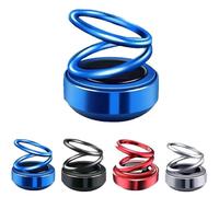 Rayhong Mini Portable Kinetic Heater, Auto Rotating Solar Double Ring Heater for Car (Blue)